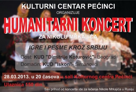 Хуманитарни концерт за Николу Мркајића